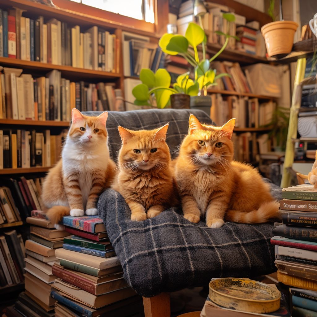 Adorable Kittens Find Bookshelf Snuggle Spot